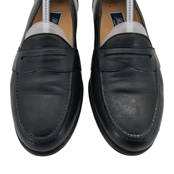 Bragano Penny Loafers Shoes Mens Size 10 M Black Leather Slip On Made In Italy main image 6